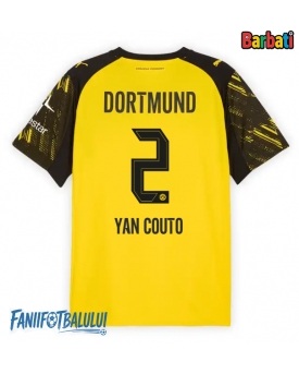 Borussia Dortmund Yan Couto #2 Tricou Fotbal Replică 2025-26 Barbati Acasa